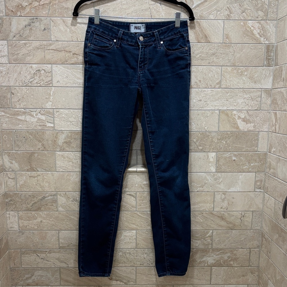PAIGE Peg Super Skinny Dark Indigo Jeans
